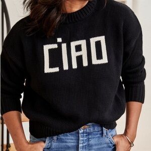 Clare V CIAO Black Sweater, L